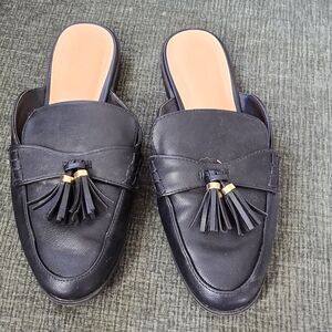 LOFT Black Tassel Loafers